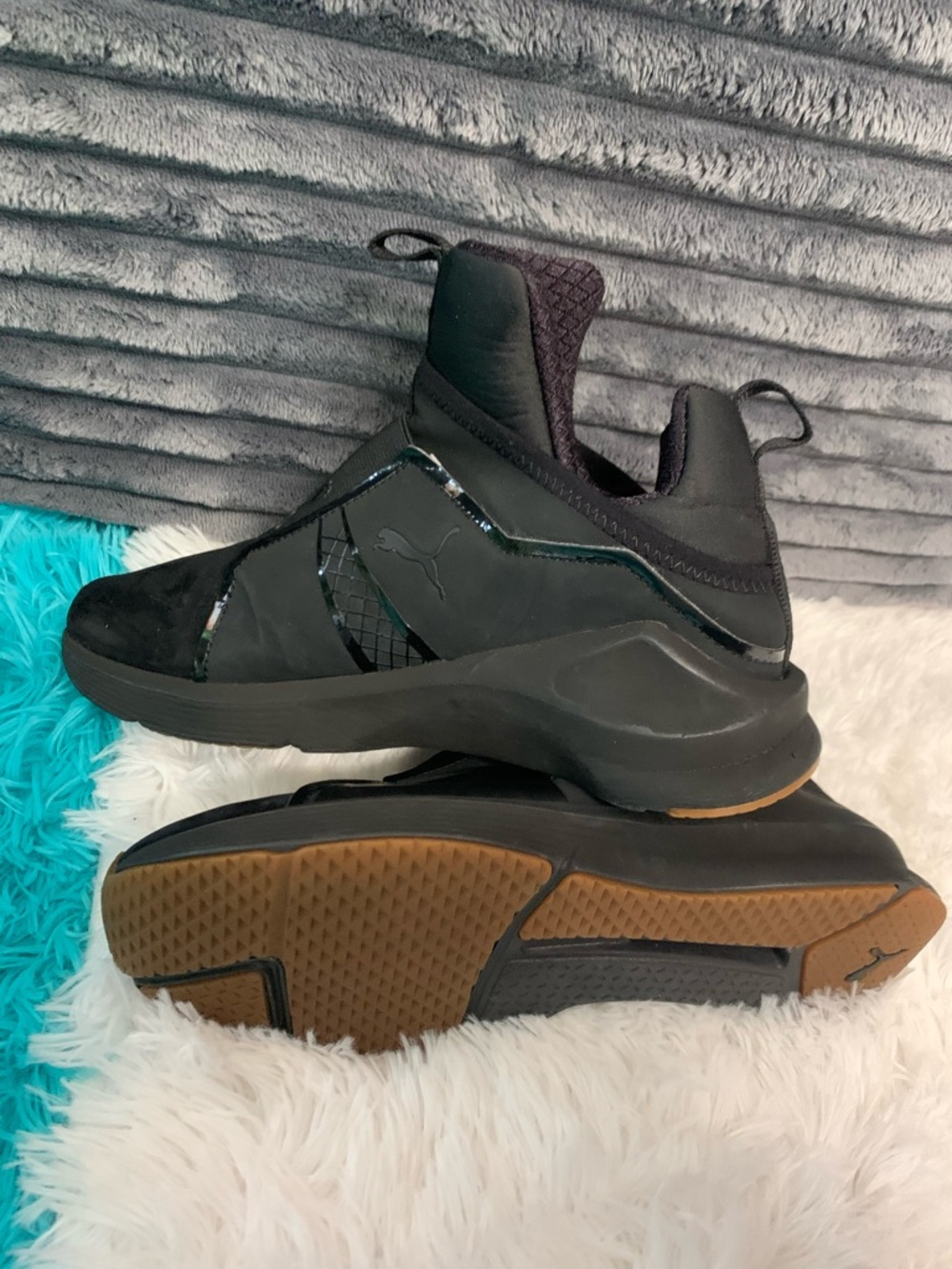 Puma Black Athletic Slip-On Shoes